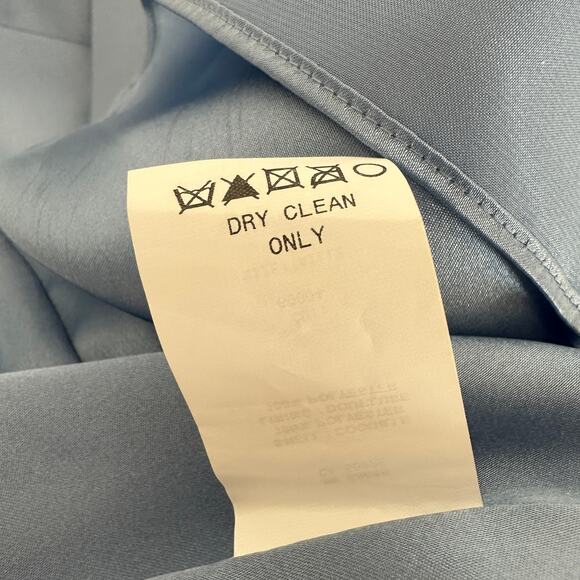 ABS Allen Schwartz Strapless Dress Light Blue Satin Corset Draped Pleated US 2 - Picture 11 of 11